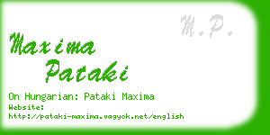 maxima pataki business card